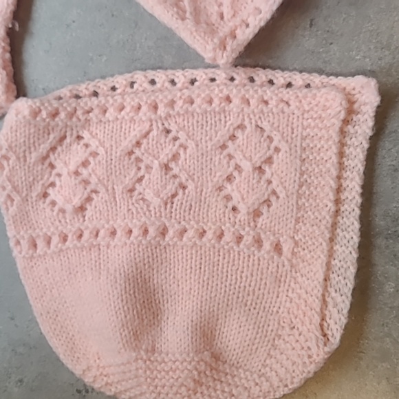 Pink Vintage Hand Knit Baby Set - Picture 5 of 6